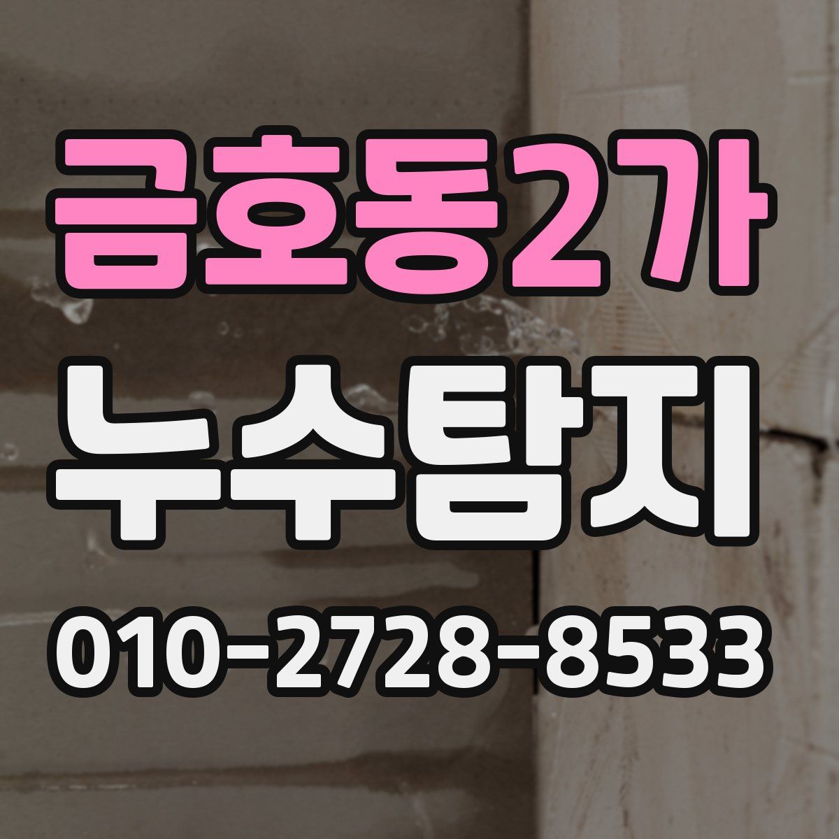 금호동2가 누수탐지