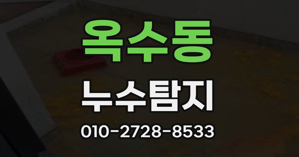 옥수동 누수공사