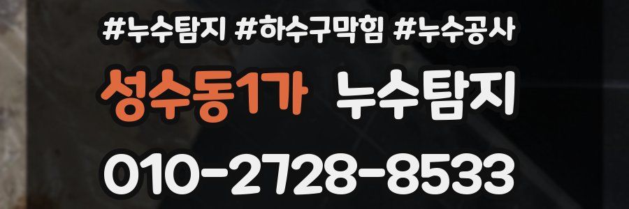 성수동1가 누수탐지업체