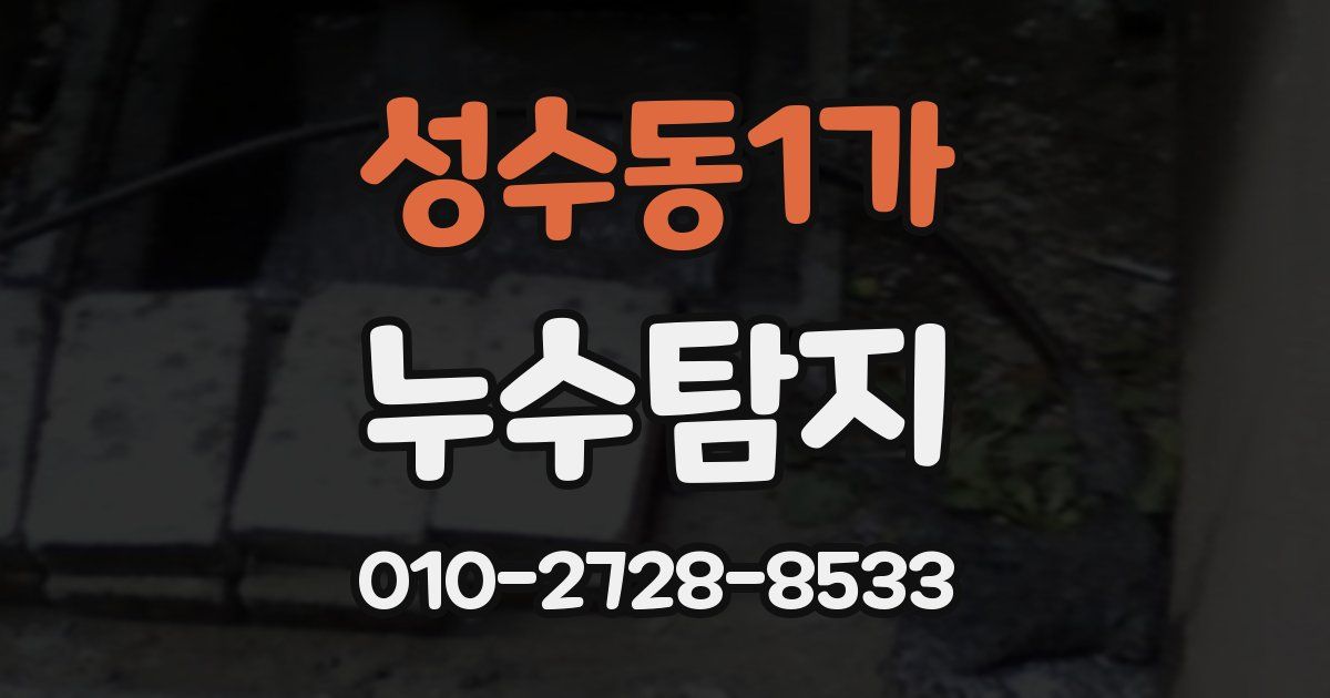 성수동1가 누수공사