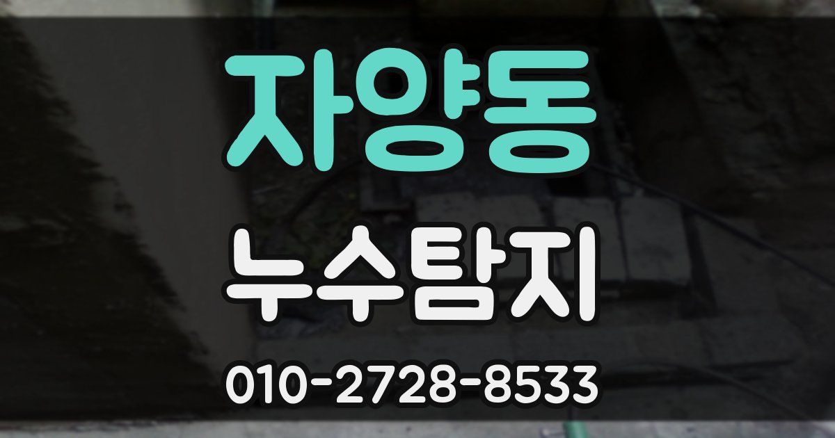 자양동 누수공사