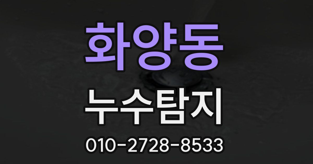 화양동 누수공사