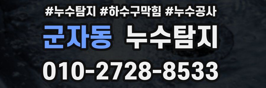 군자동 누수탐지업체
