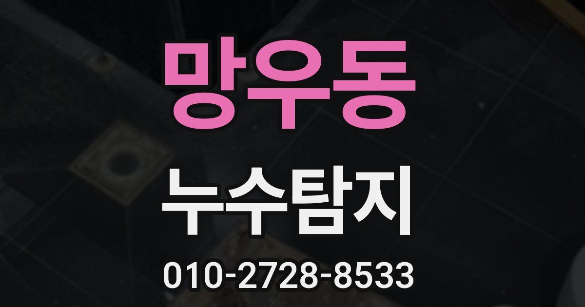 망우동 누수공사