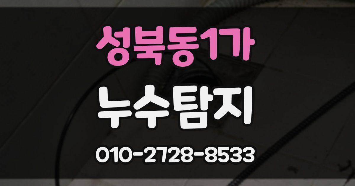 성북동1가 누수공사