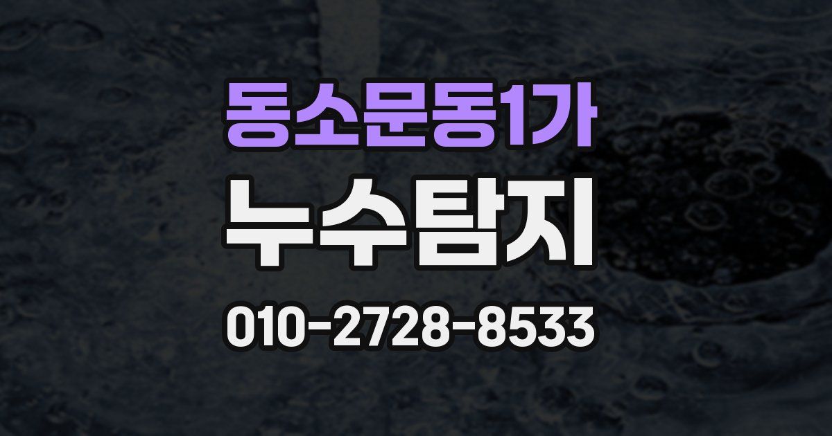 동소문동1가 누수공사