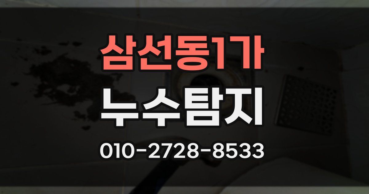 삼선동1가 누수공사
