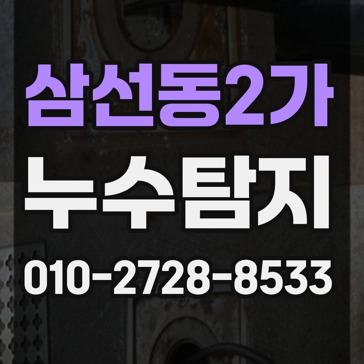 삼선동2가 누수탐지