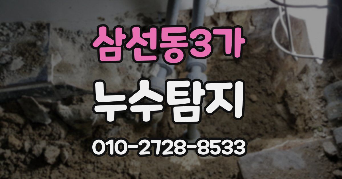 삼선동3가 누수공사