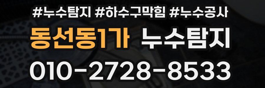 동선동1가 누수탐지업체
