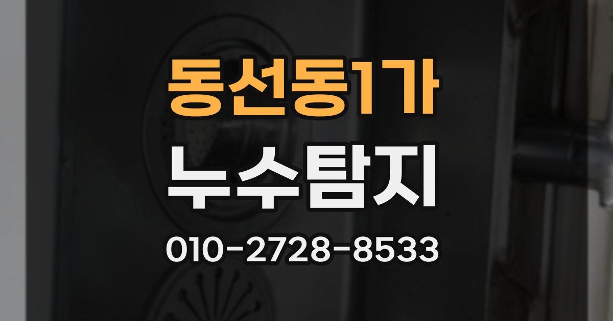 동선동1가 누수공사