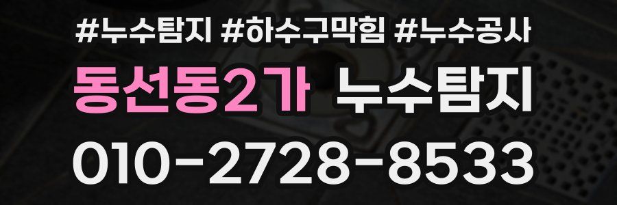 동선동2가 누수탐지업체