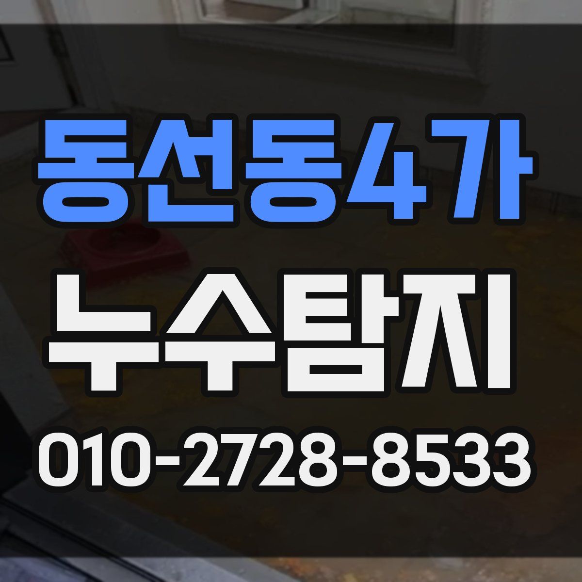 동선동4가 누수탐지