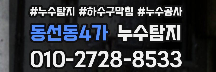 동선동4가 누수탐지업체
