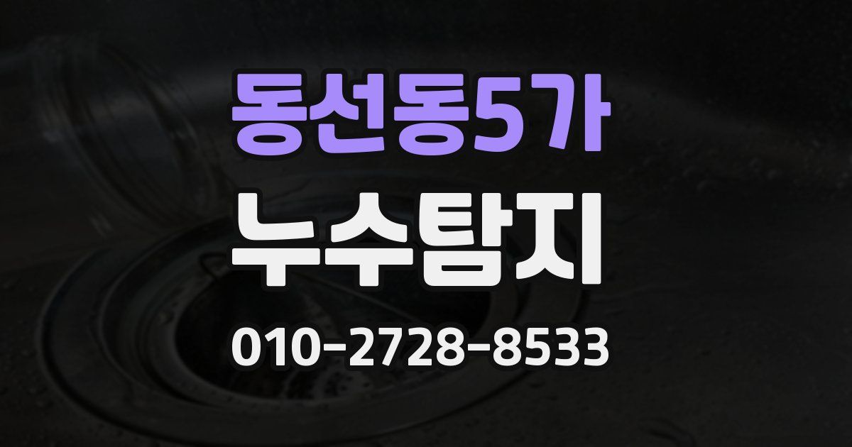 동선동5가 누수공사
