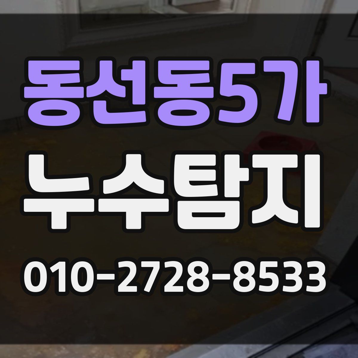 동선동5가 누수탐지