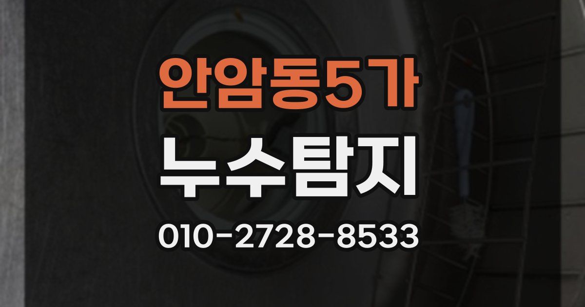 안암동5가 누수공사