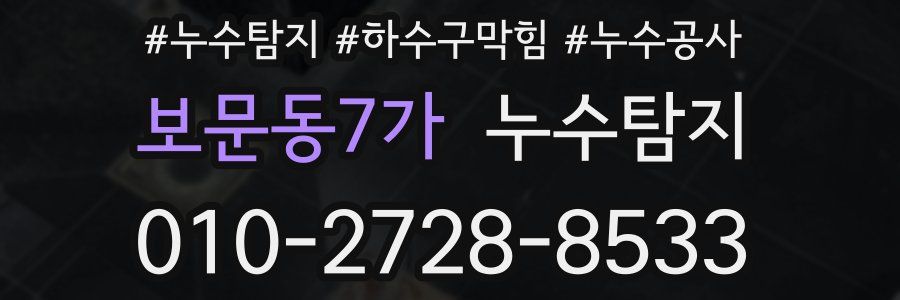 보문동7가 누수탐지업체
