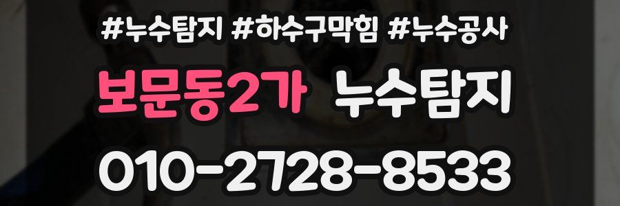 보문동2가 누수탐지업체