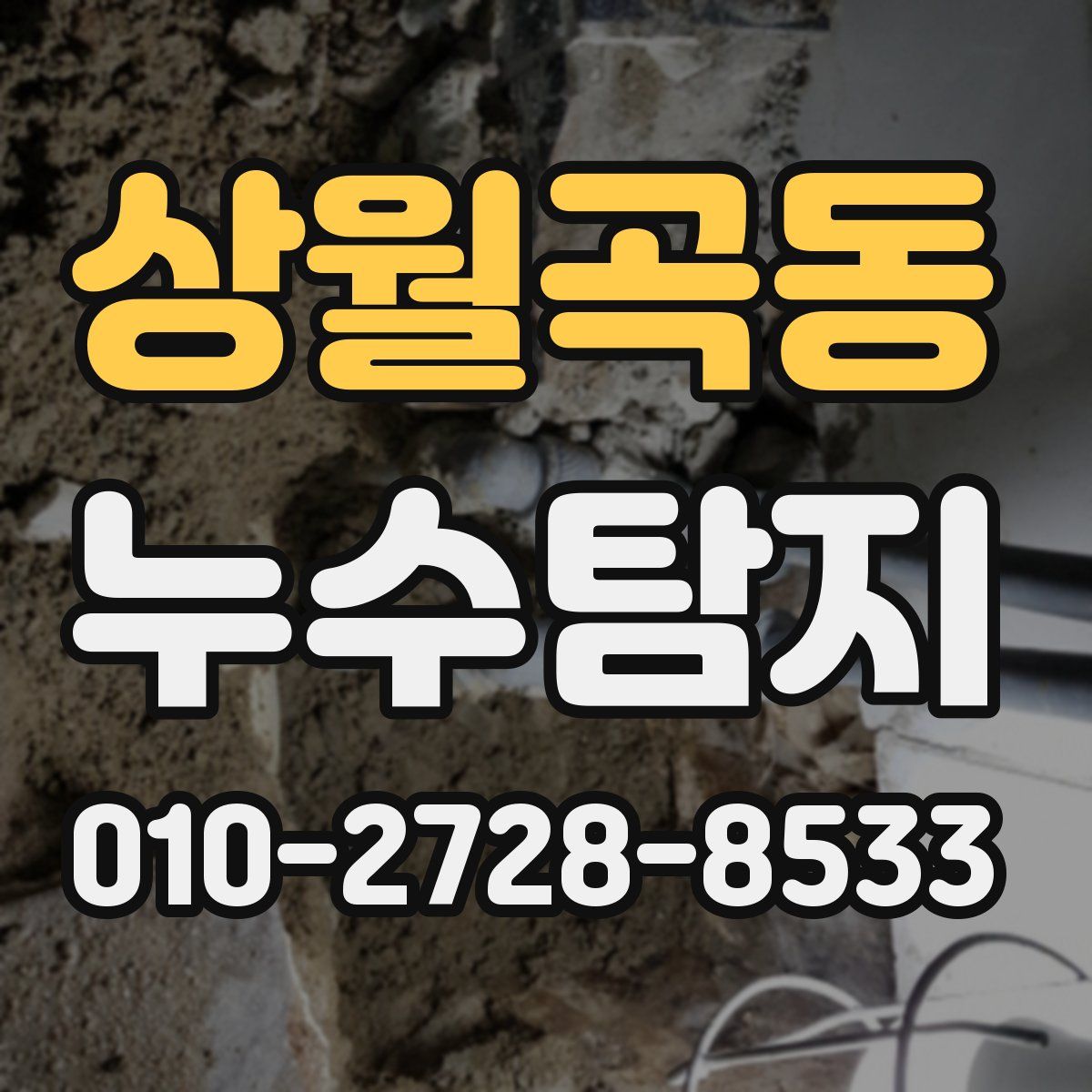 상월곡동 누수탐지