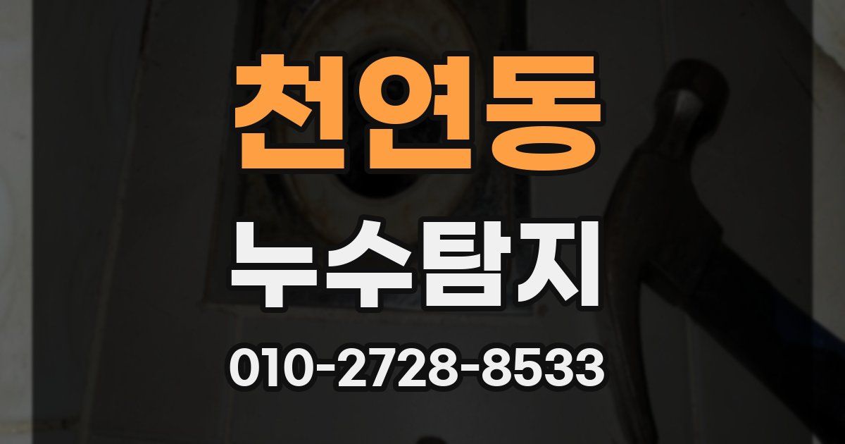 천연동 누수공사