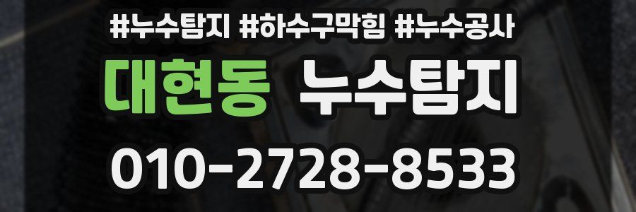 대현동 누수탐지업체