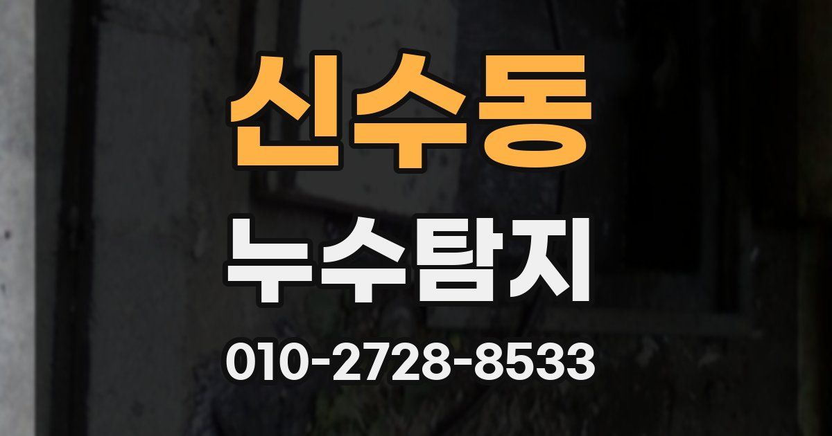 신수동 누수공사