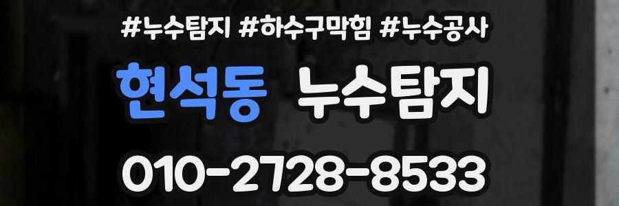 현석동 누수탐지업체