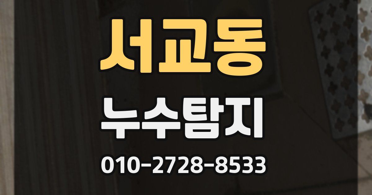 서교동 누수공사