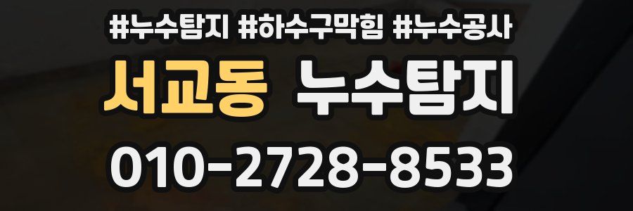 서교동 누수탐지업체
