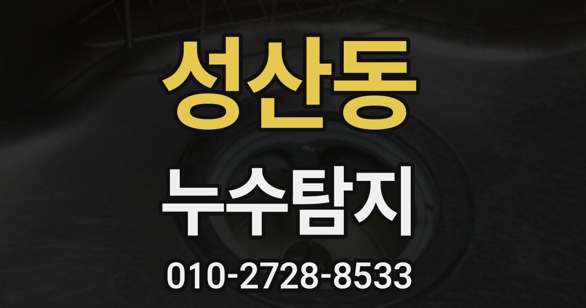 성산동 누수공사