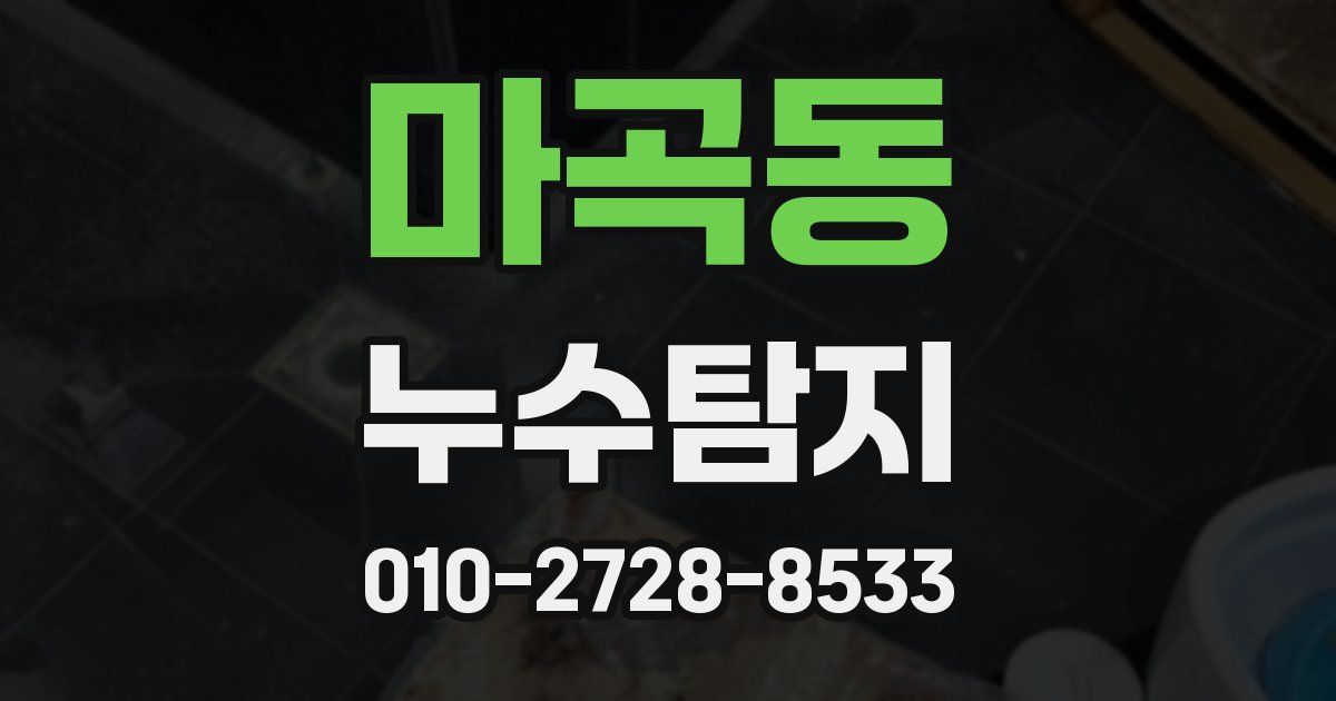 마곡동 누수공사