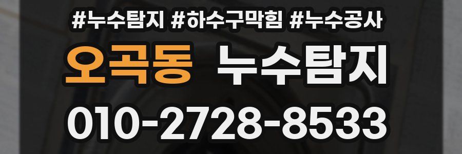 오곡동 누수탐지업체