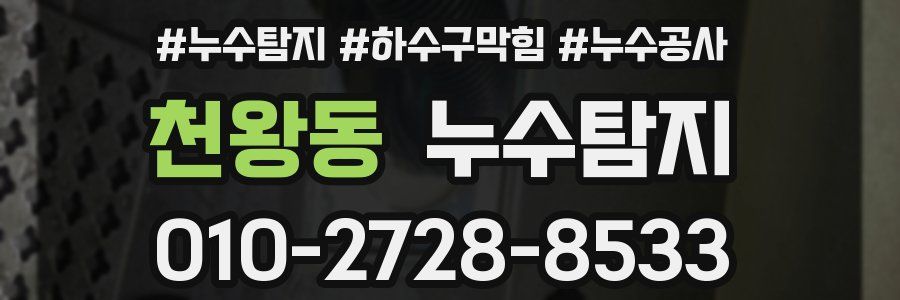 천왕동 누수탐지업체