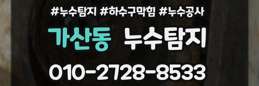 가산동 누수탐지업체