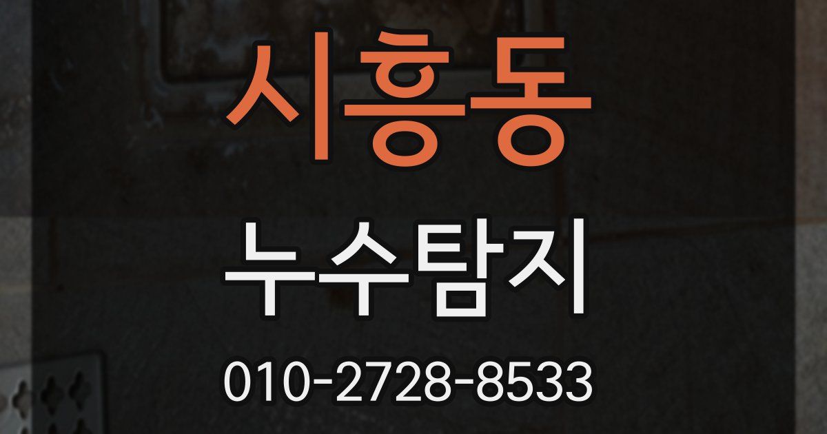 시흥동 누수공사