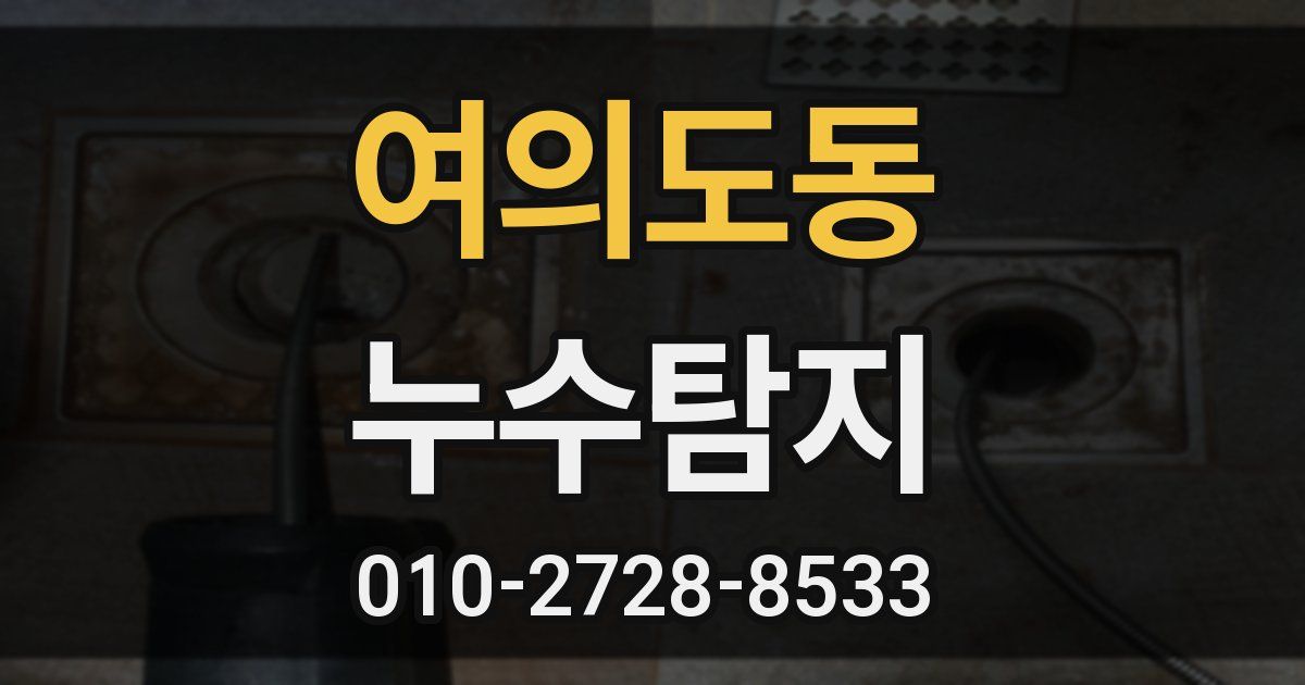 여의도동 누수공사
