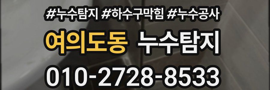 여의도동 누수탐지업체