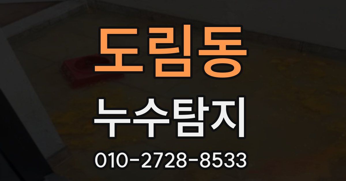 도림동 누수공사