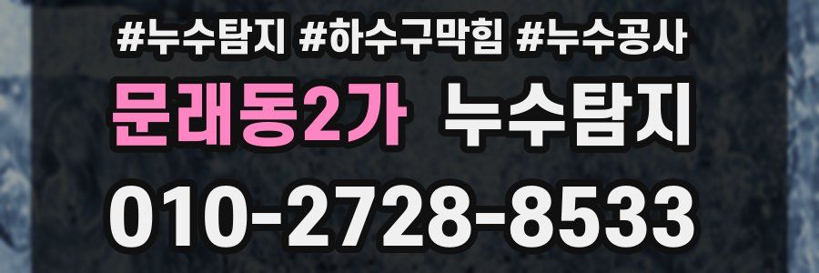 문래동2가 누수탐지업체