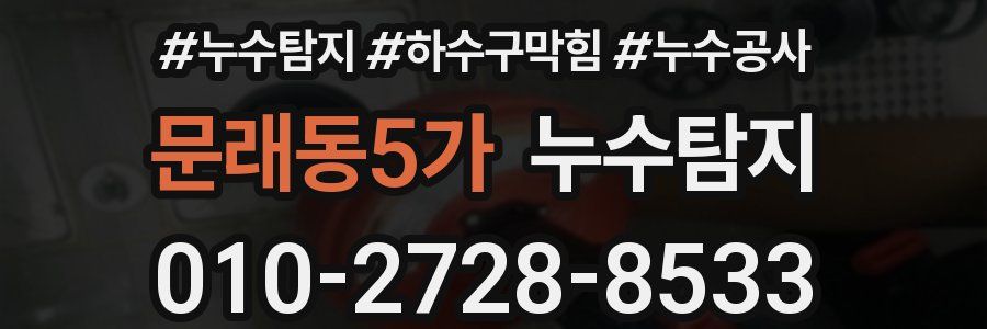 문래동5가 누수탐지업체