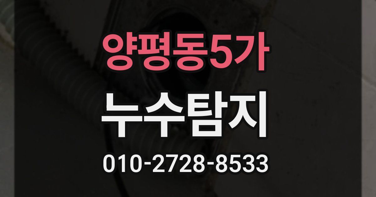 양평동5가 누수공사