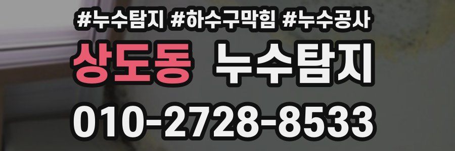 상도동 누수탐지업체