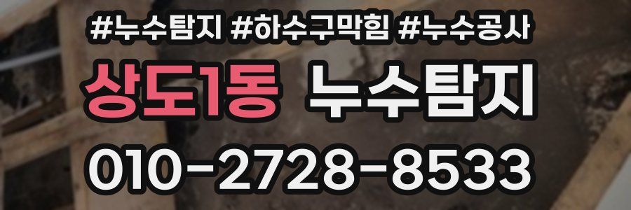 상도1동 누수탐지업체