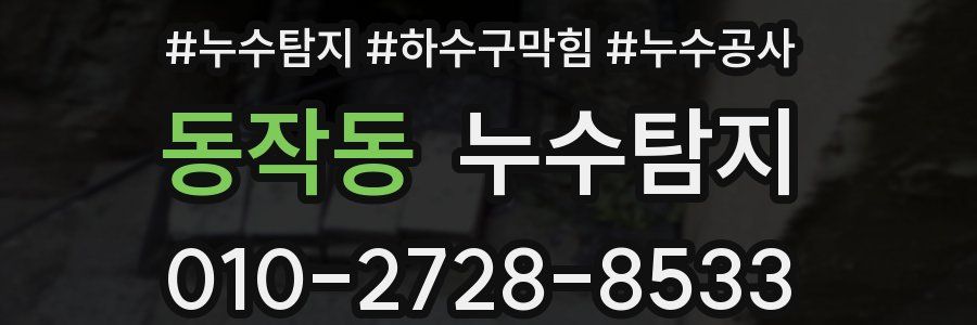 동작동 누수탐지업체
