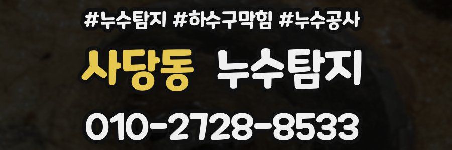 사당동 누수탐지업체