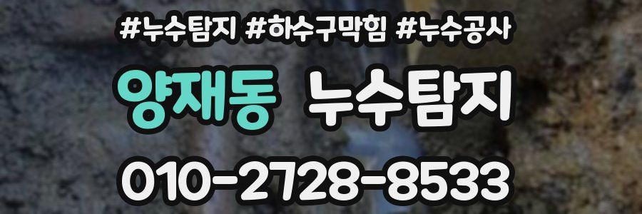 양재동 누수탐지업체