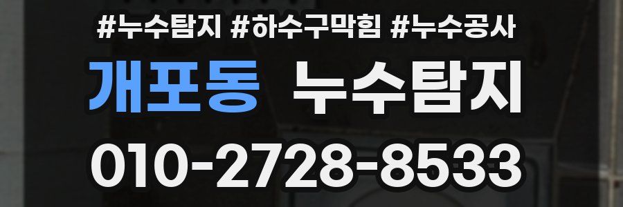 개포동 누수탐지업체