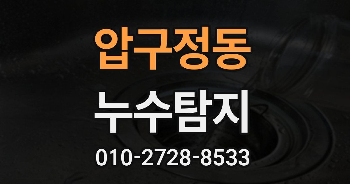 압구정동 누수공사