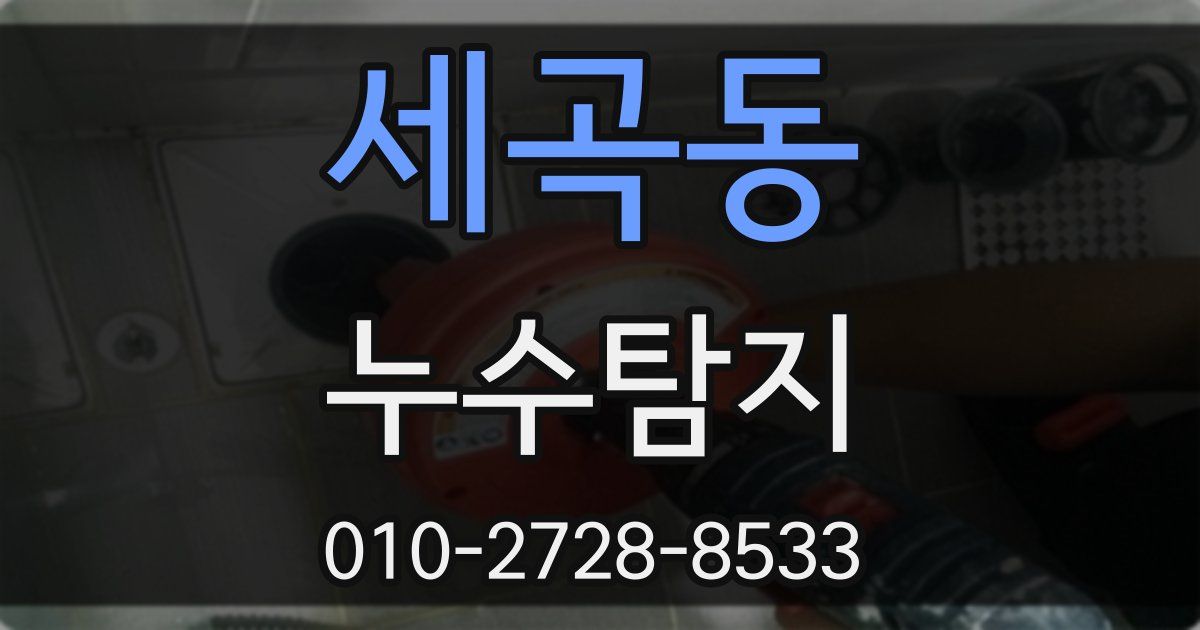 세곡동 누수공사